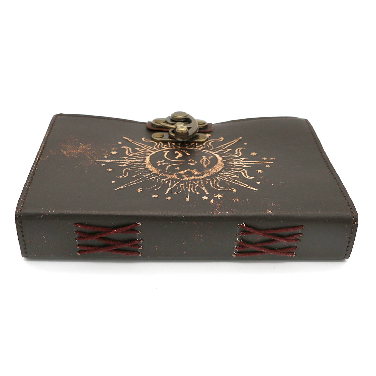 Embossed Sun & Moon, Blank Leather Journal