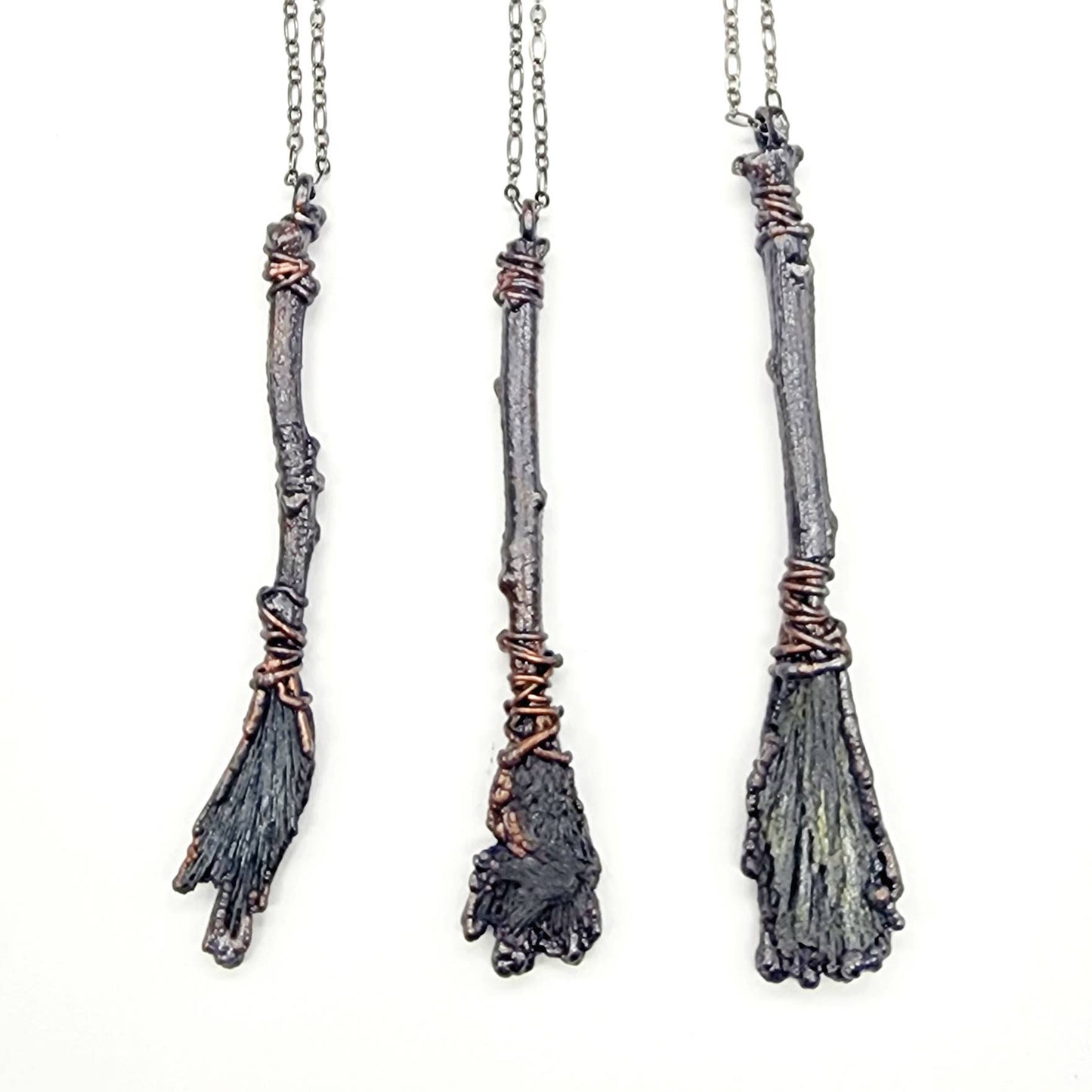Black Kyanite Broomstick Necklace