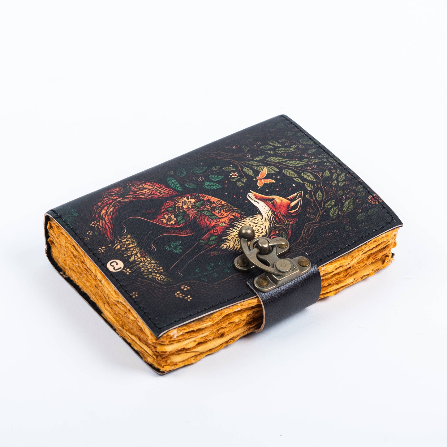 Leather Journal with Fox