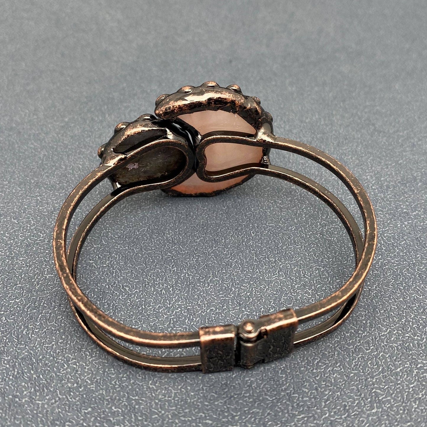 Star and Moon, Natural Stone Bangle: Quartz & Anemousite