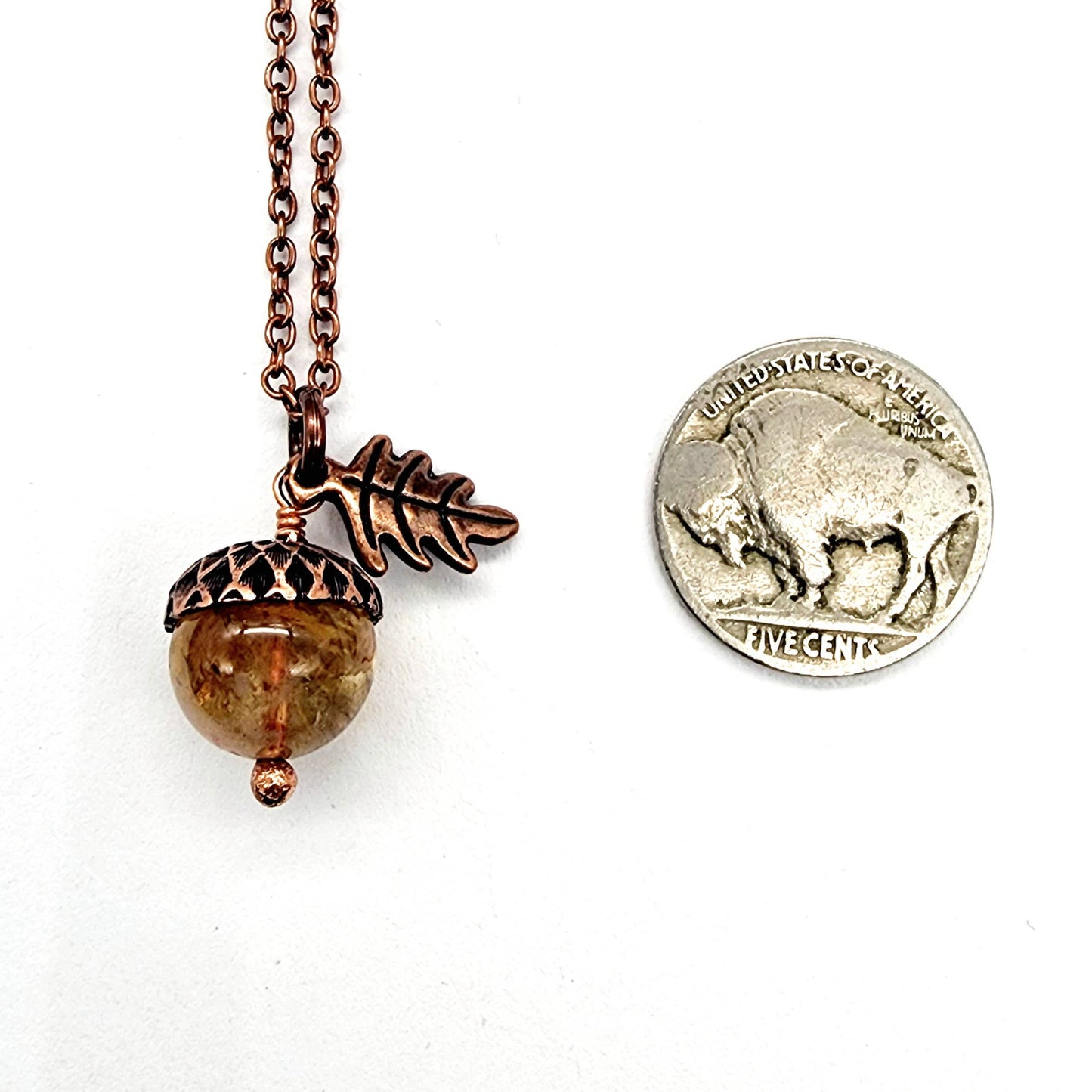 Acorn Necklace with Citrine