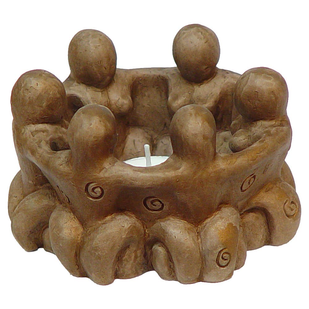 Circle of Goddesses - Gypsum Cement Tealight Holder