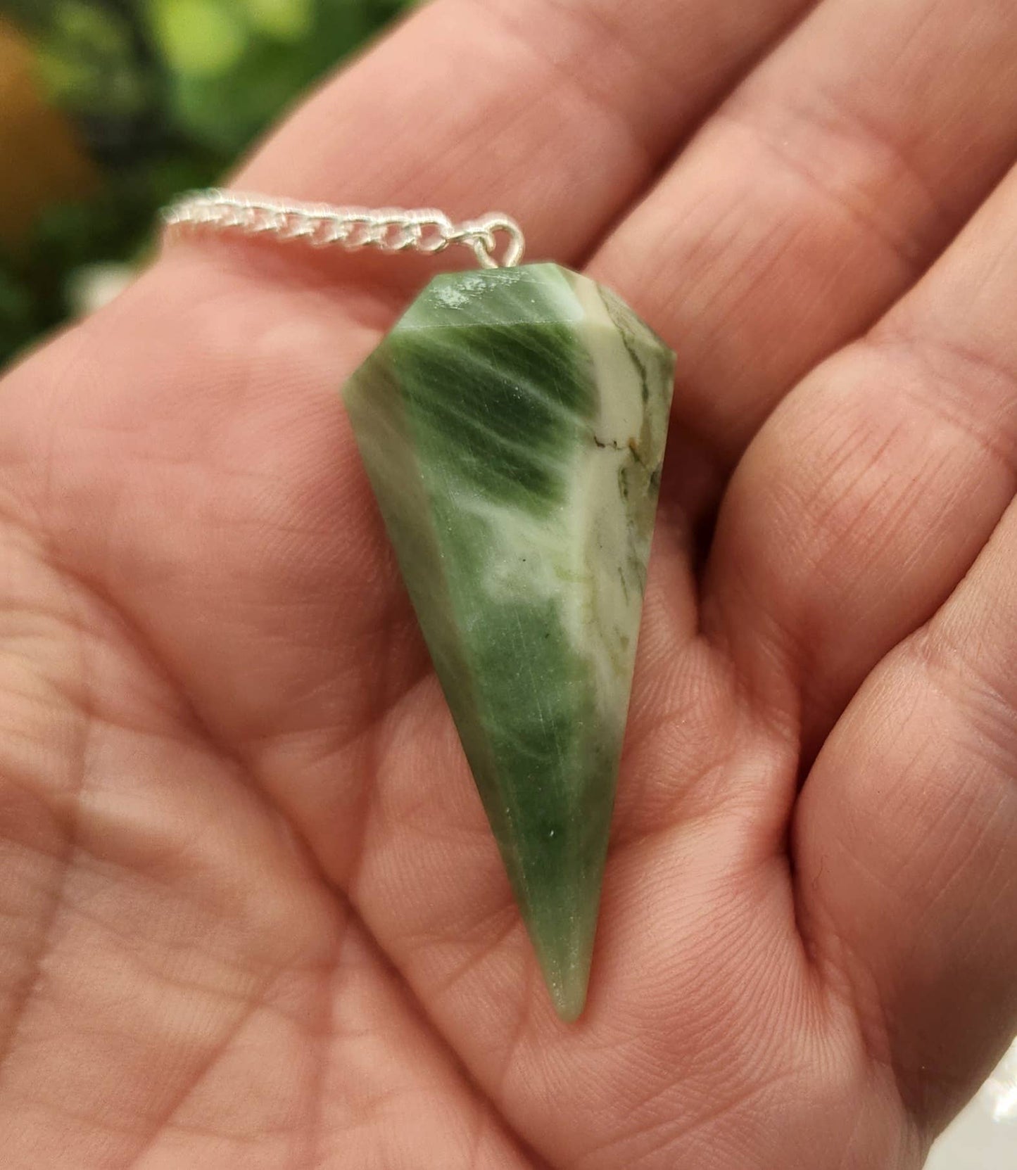 Serpentine Pendulum with Silver Plated Chain