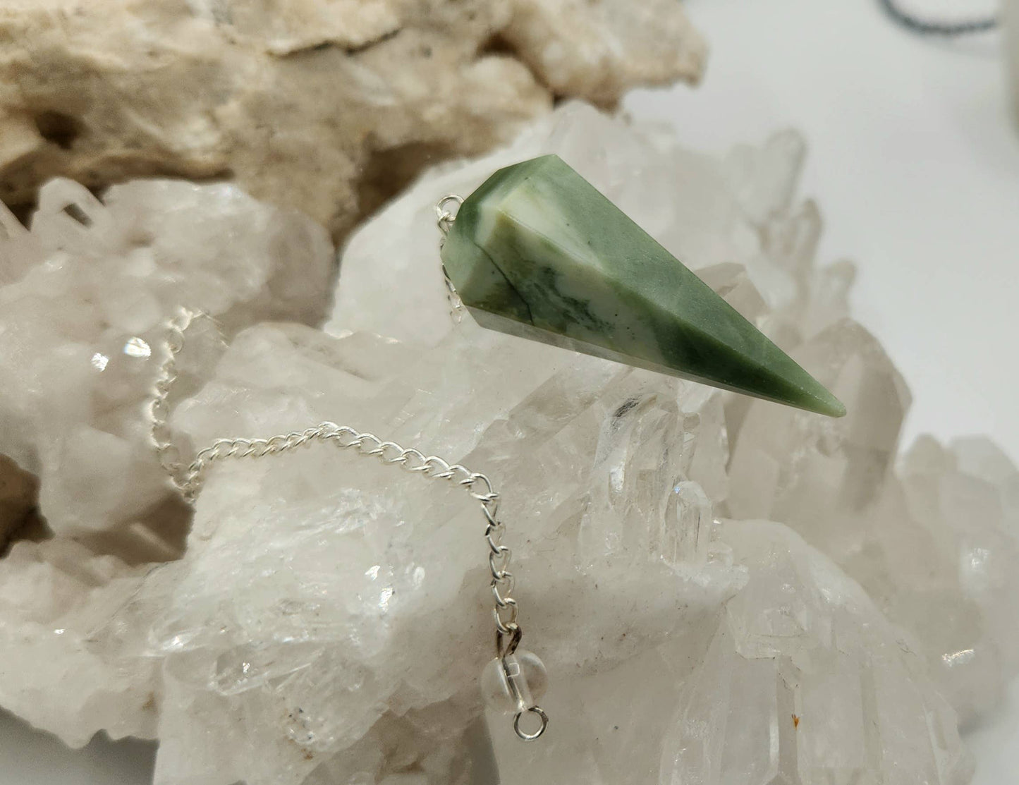 Serpentine Pendulum with Silver Plated Chain