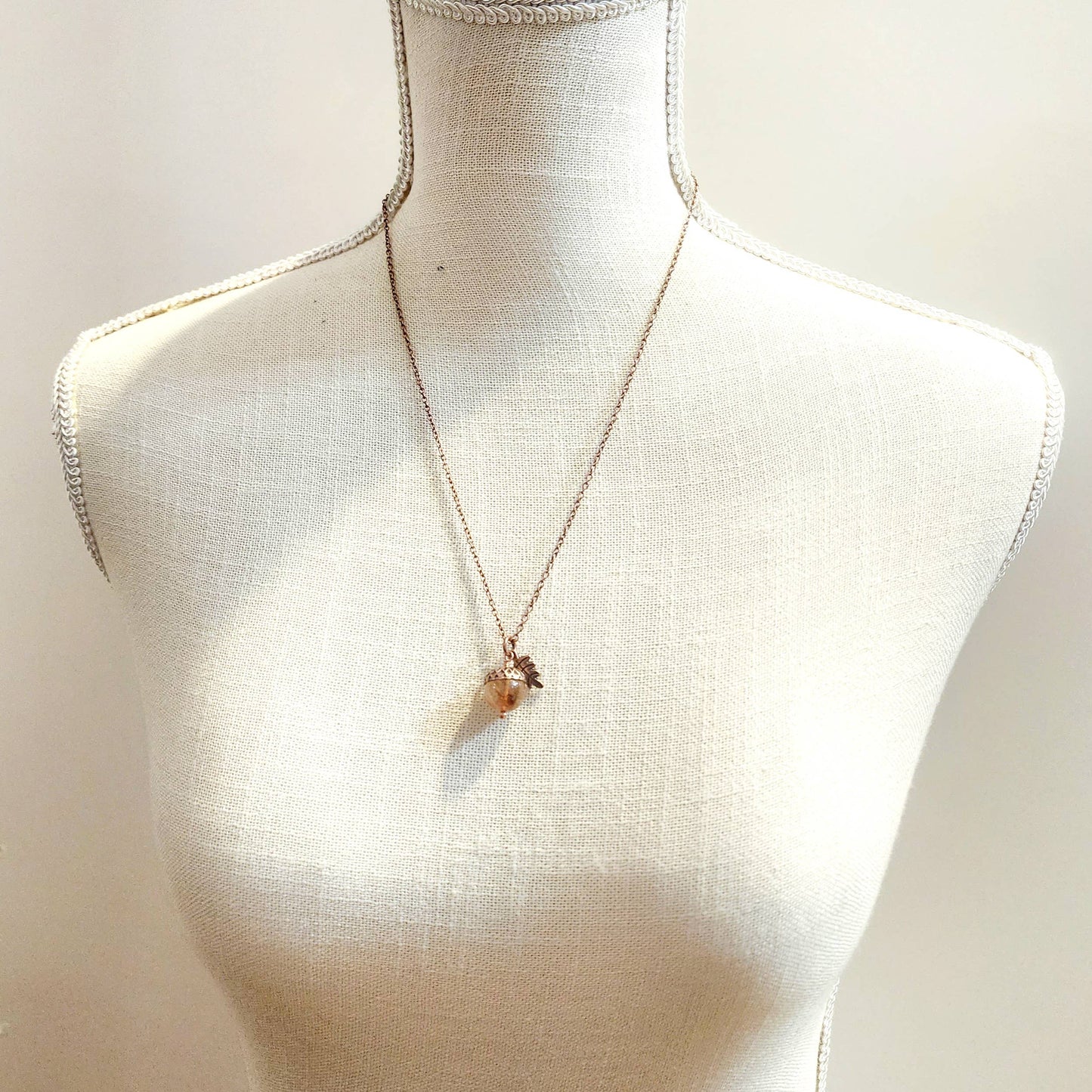 Acorn Necklace with Citrine