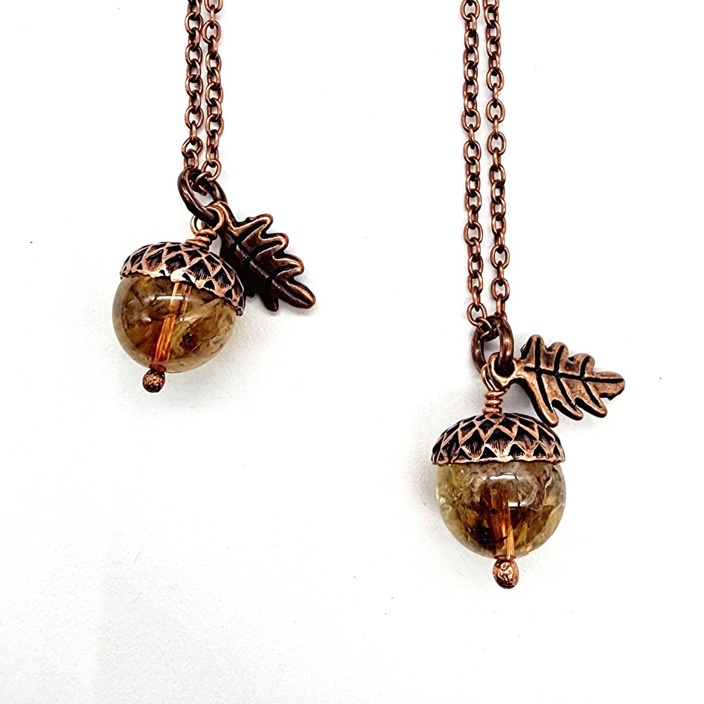 Acorn Necklace with Citrine