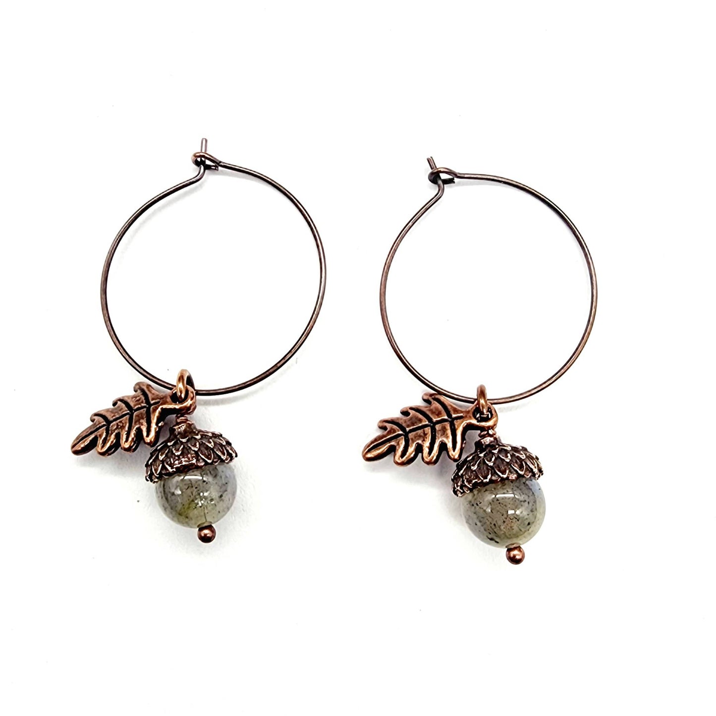 Acorn Earrings-Labradorite