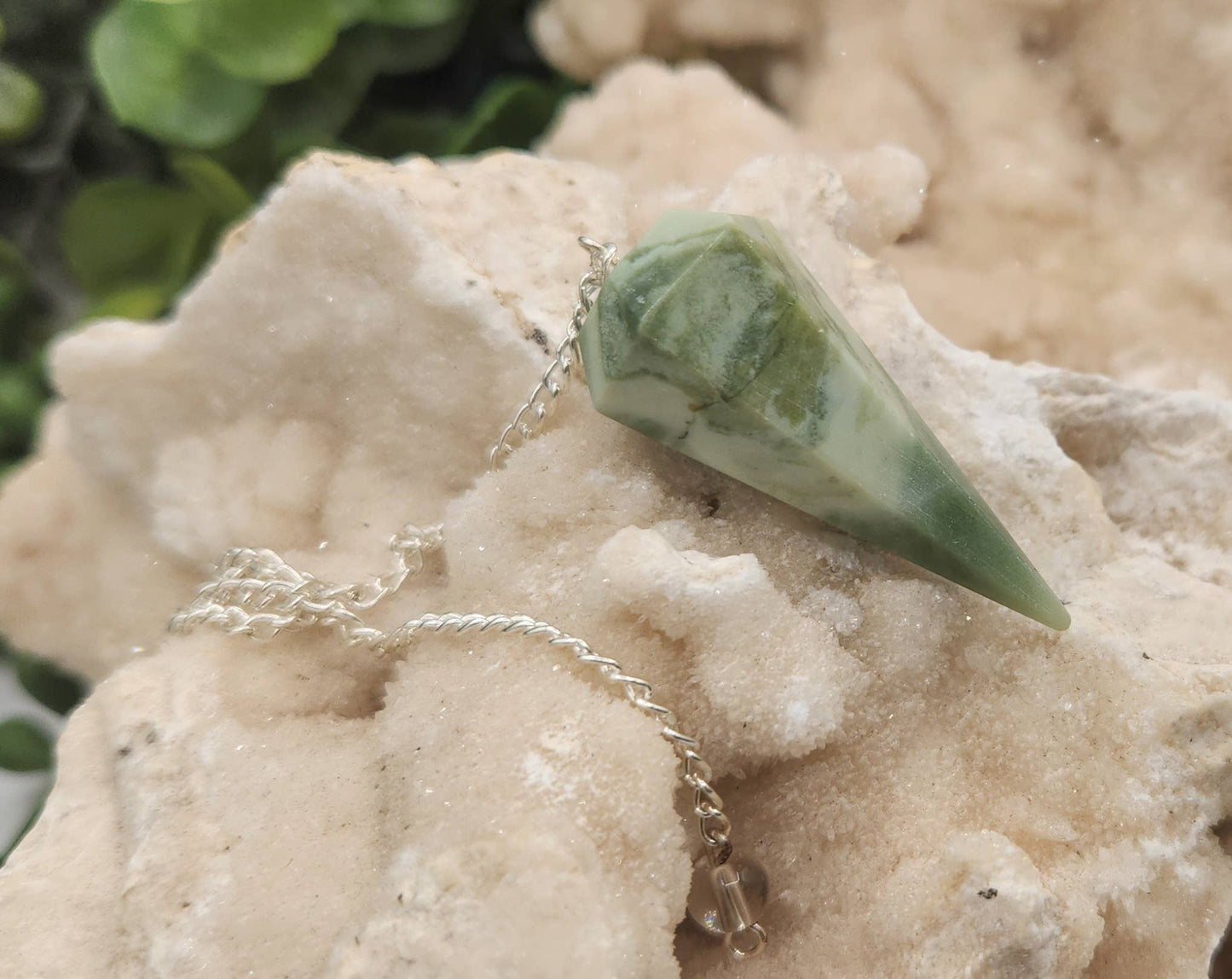 Serpentine Pendulum with Silver Plated Chain