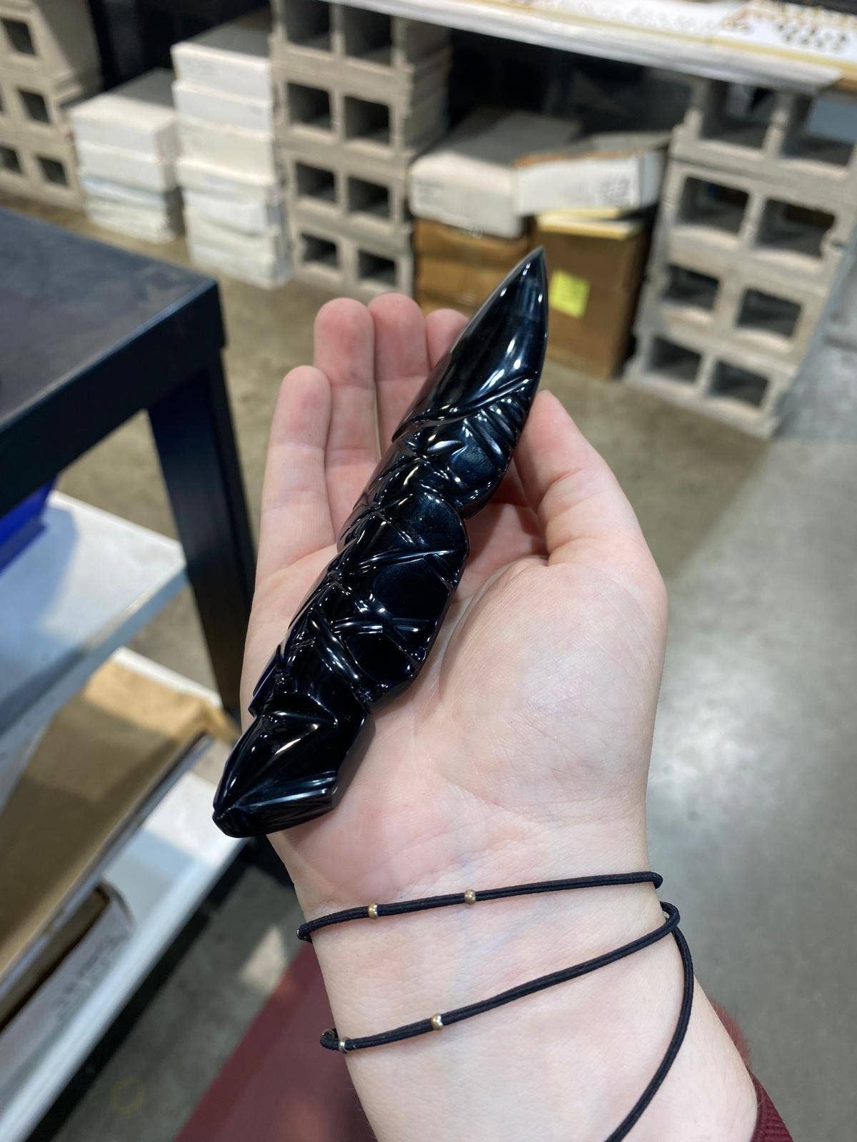 Black Obsidian Snake Dagger