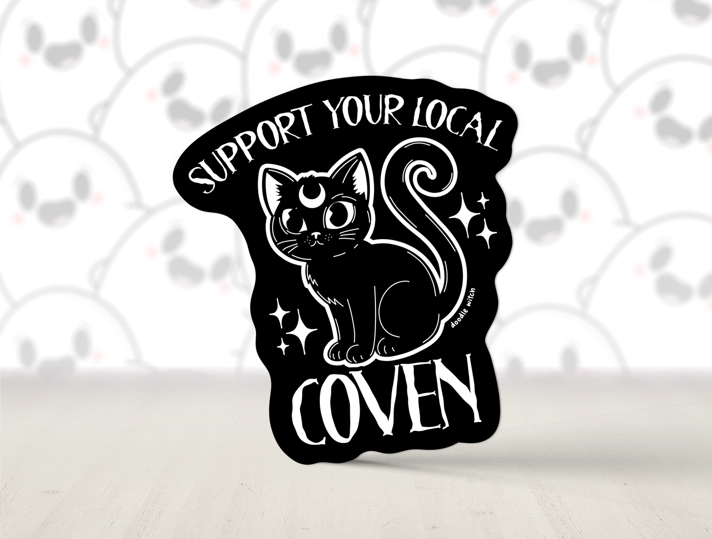 Support Your Local Coven Witch Sticker