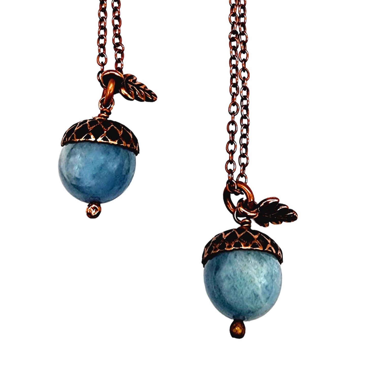 Acorn Necklace with Aquamarine