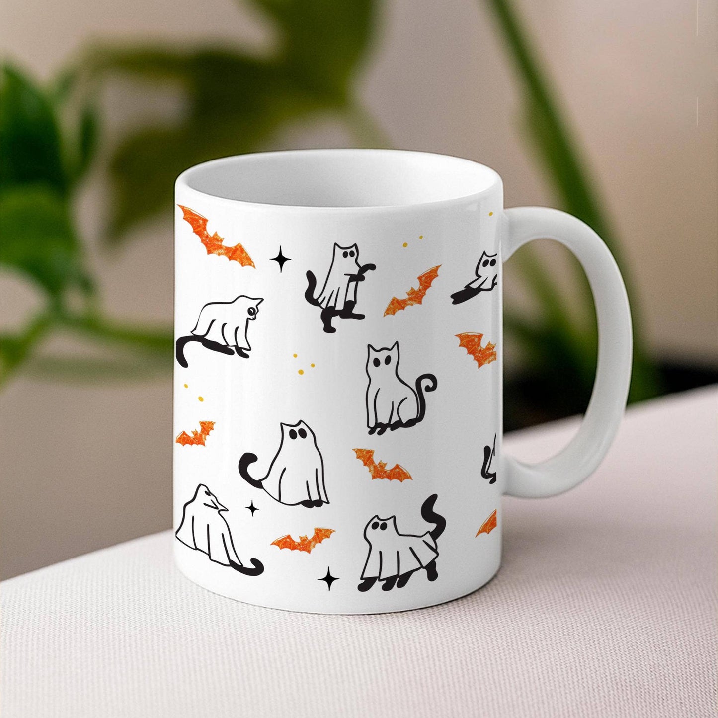 Ghost Cat Coffee Mug