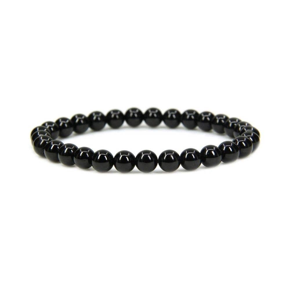 Crystal Bracelet - 4mm Obsidian