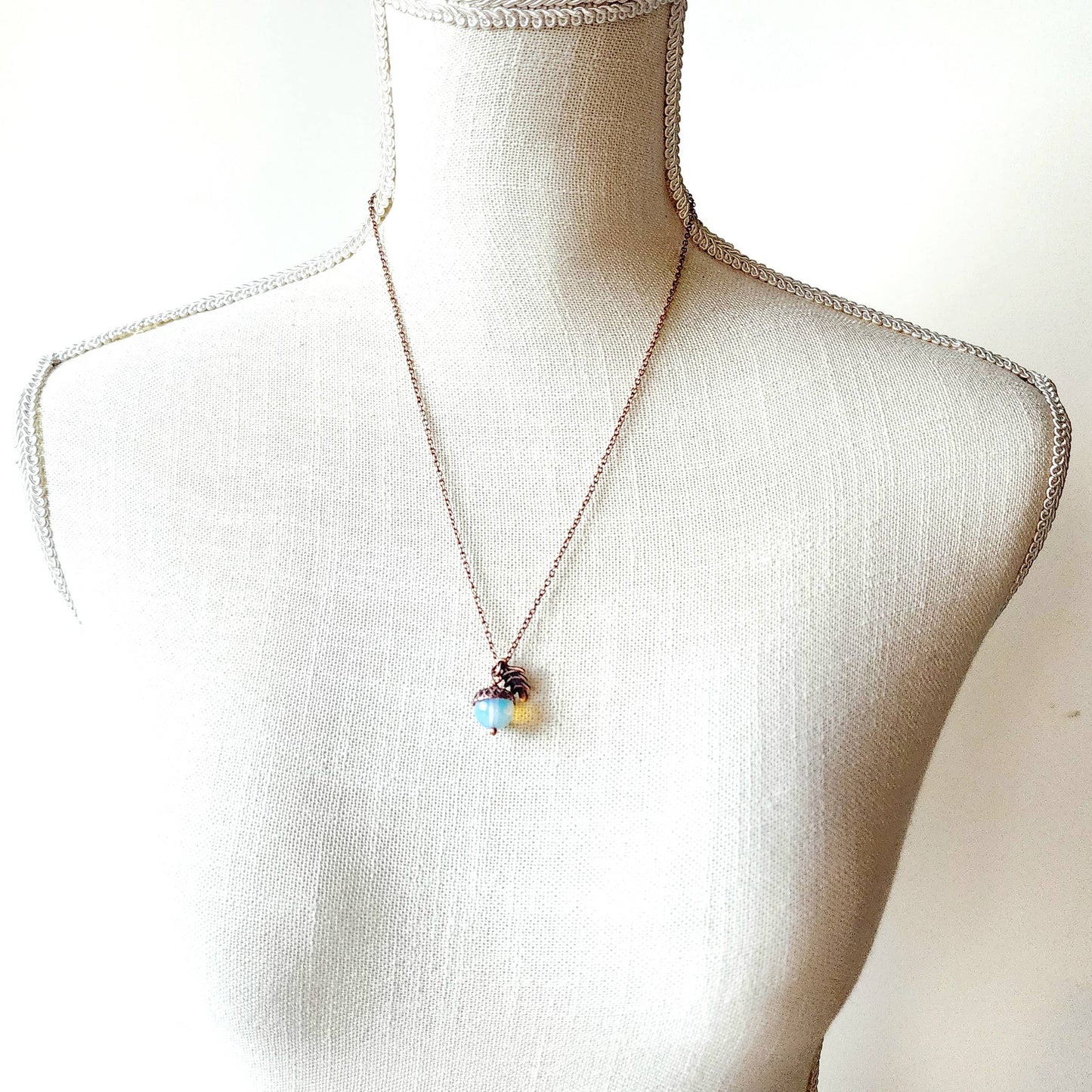 Acorn Necklace-Opalite