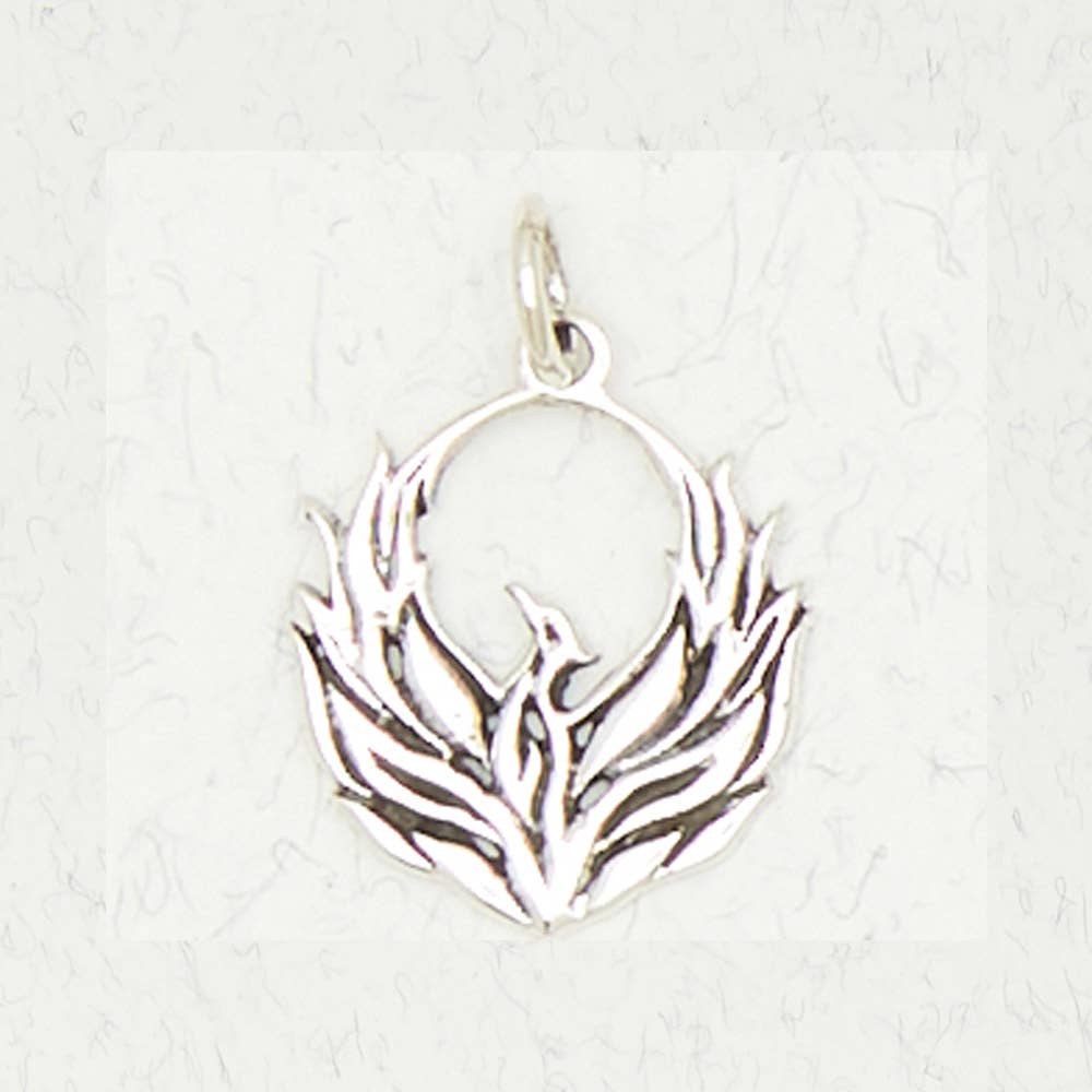 Sterling Silver Phoenix Rising Pendant
