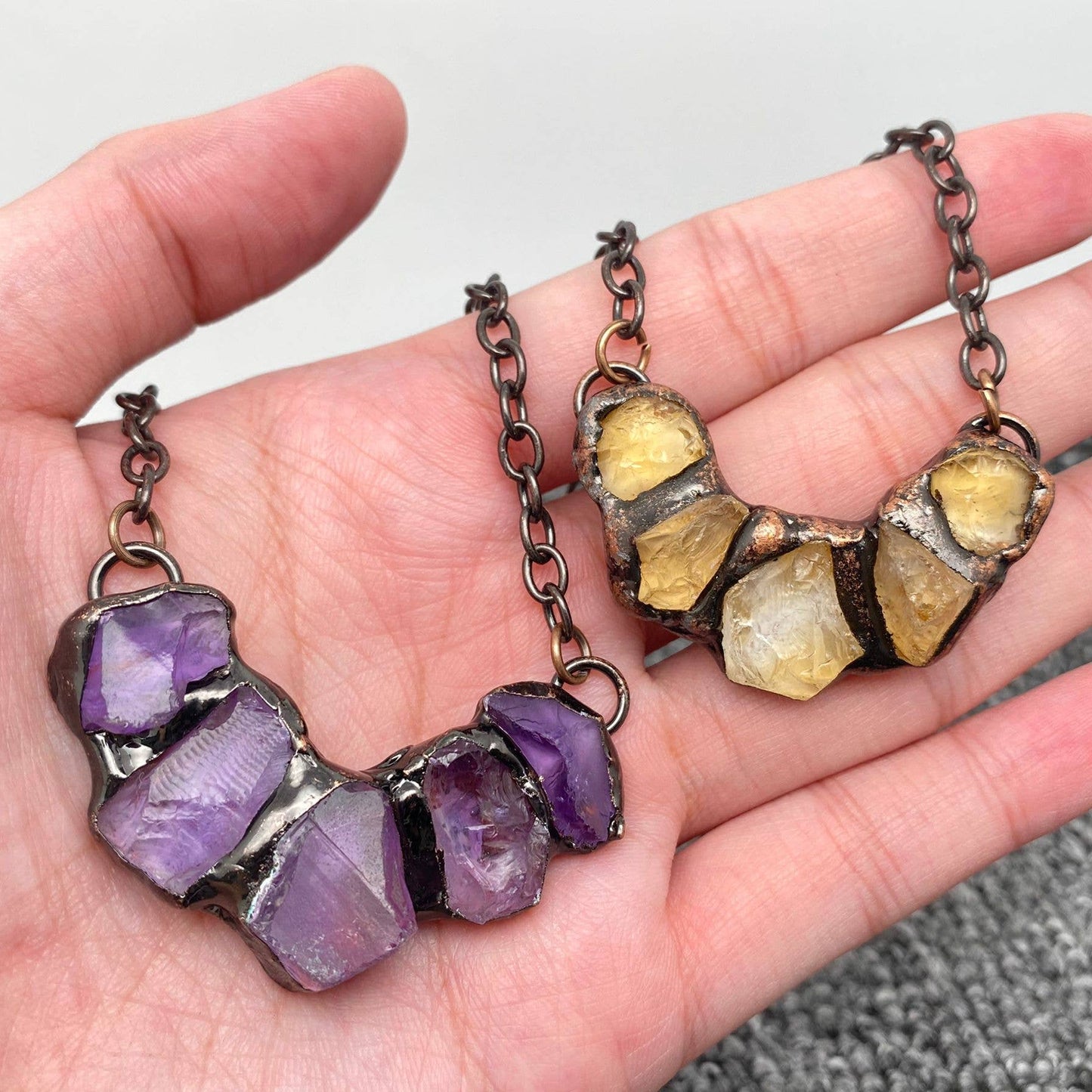 Citrine V-shaped Necklace