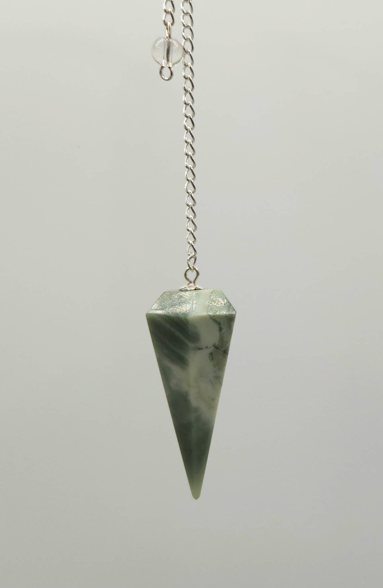 Serpentine Pendulum with Silver Plated Chain