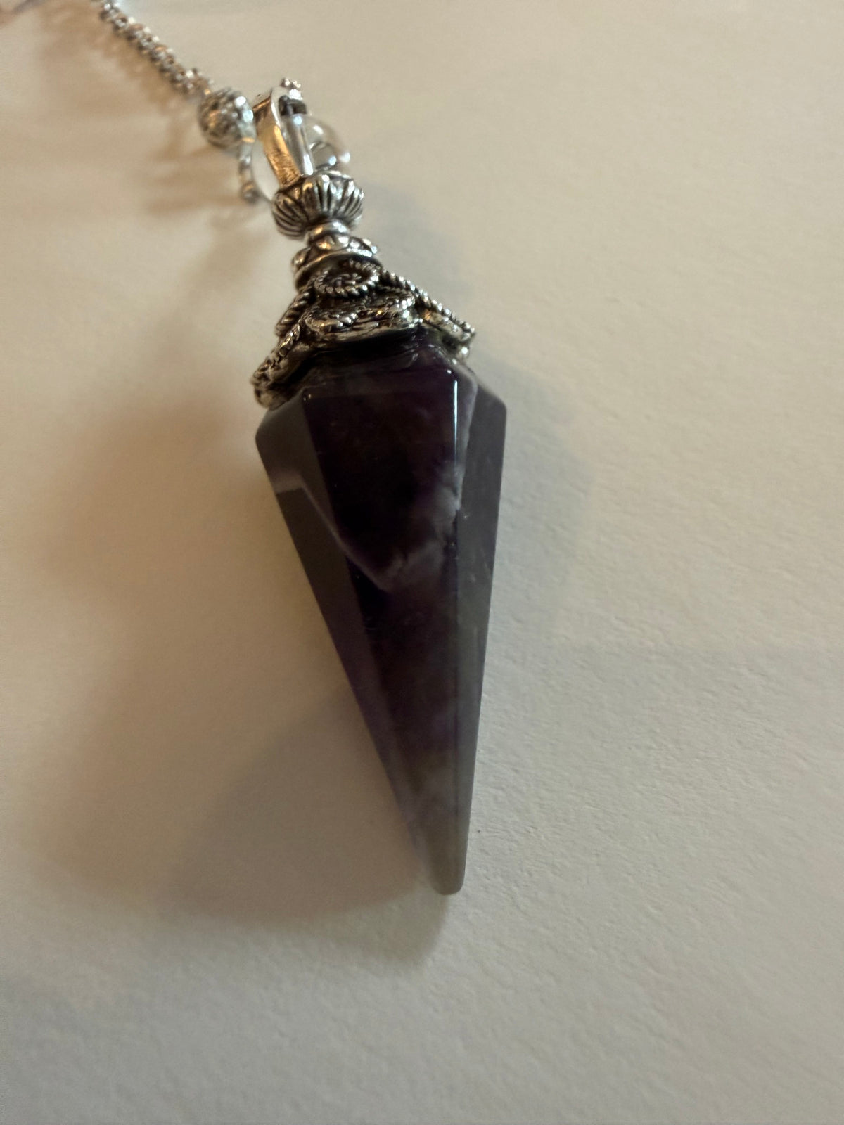 Double Cap Gemstone Pendulum