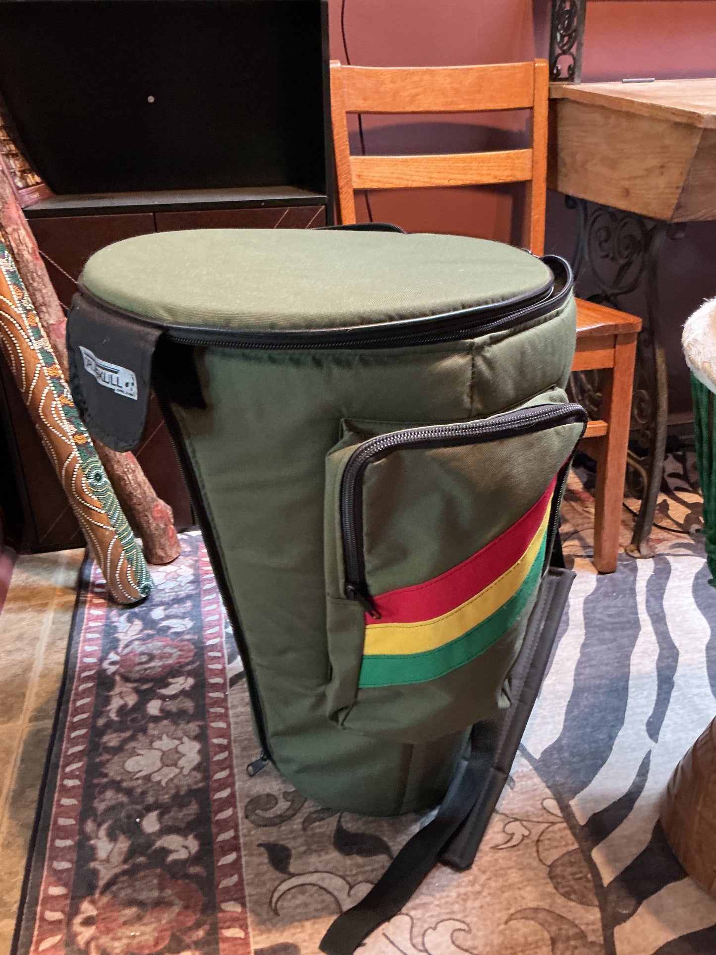 Fur Lined Djembe with DrumSkull Case