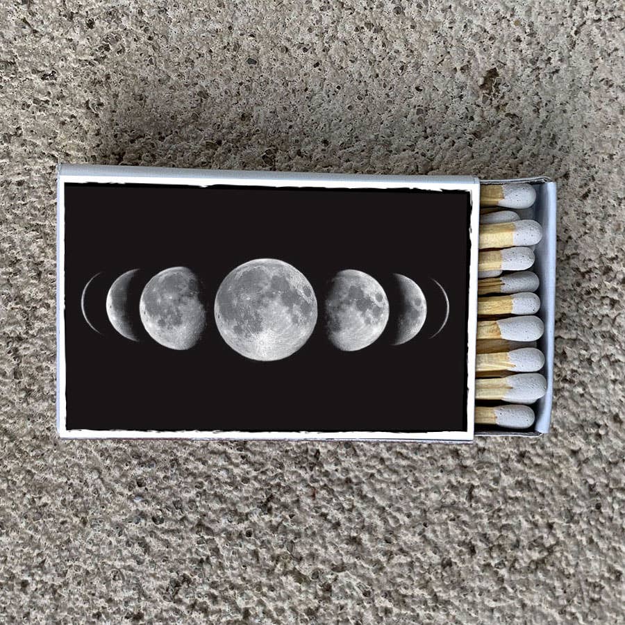 Moon Phases Matchbox and Matches