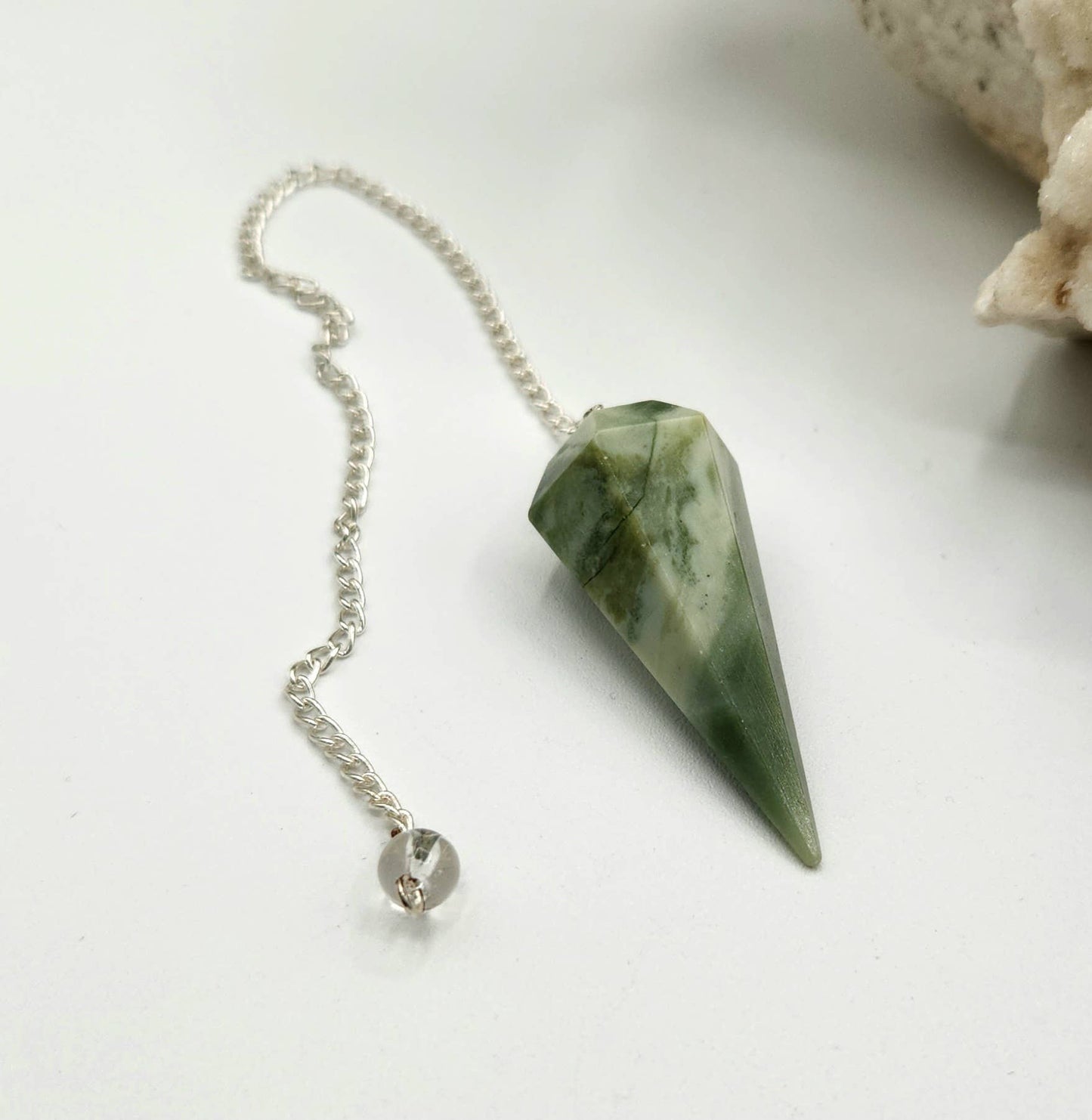 Serpentine Pendulum with Silver Plated Chain