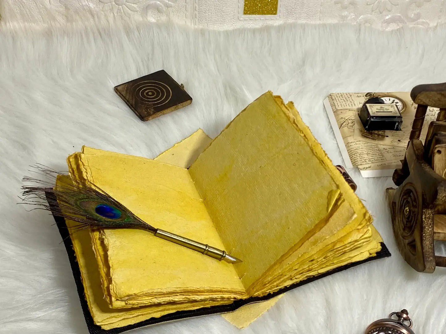 Leather Journal with The Lovers Print