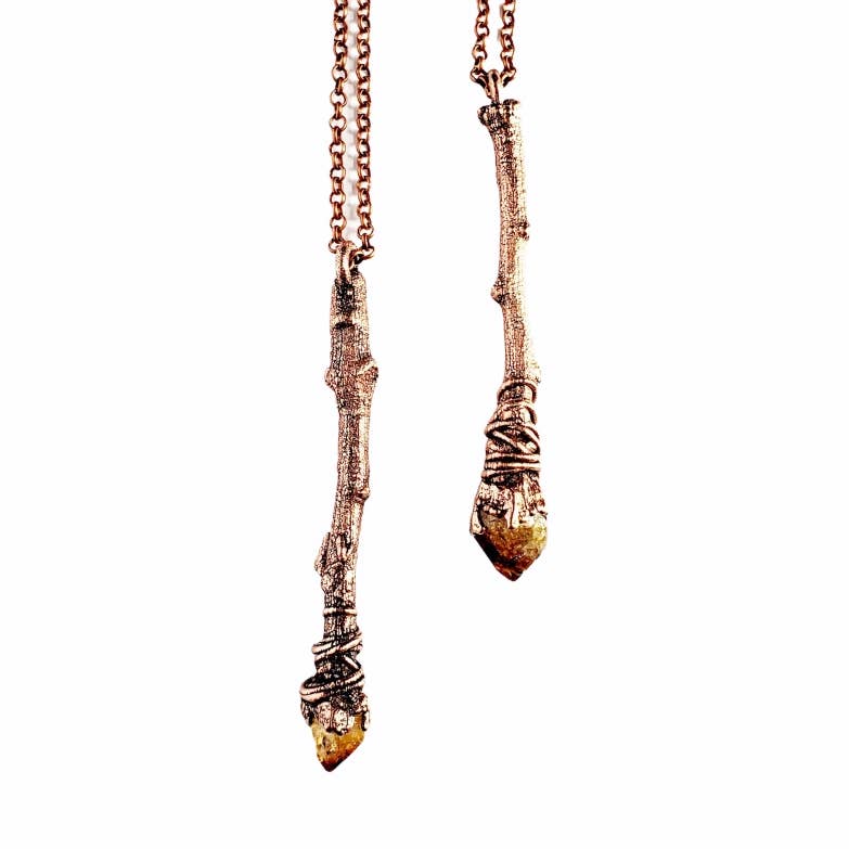 Sticks & Stones - Citrine Wand Necklace