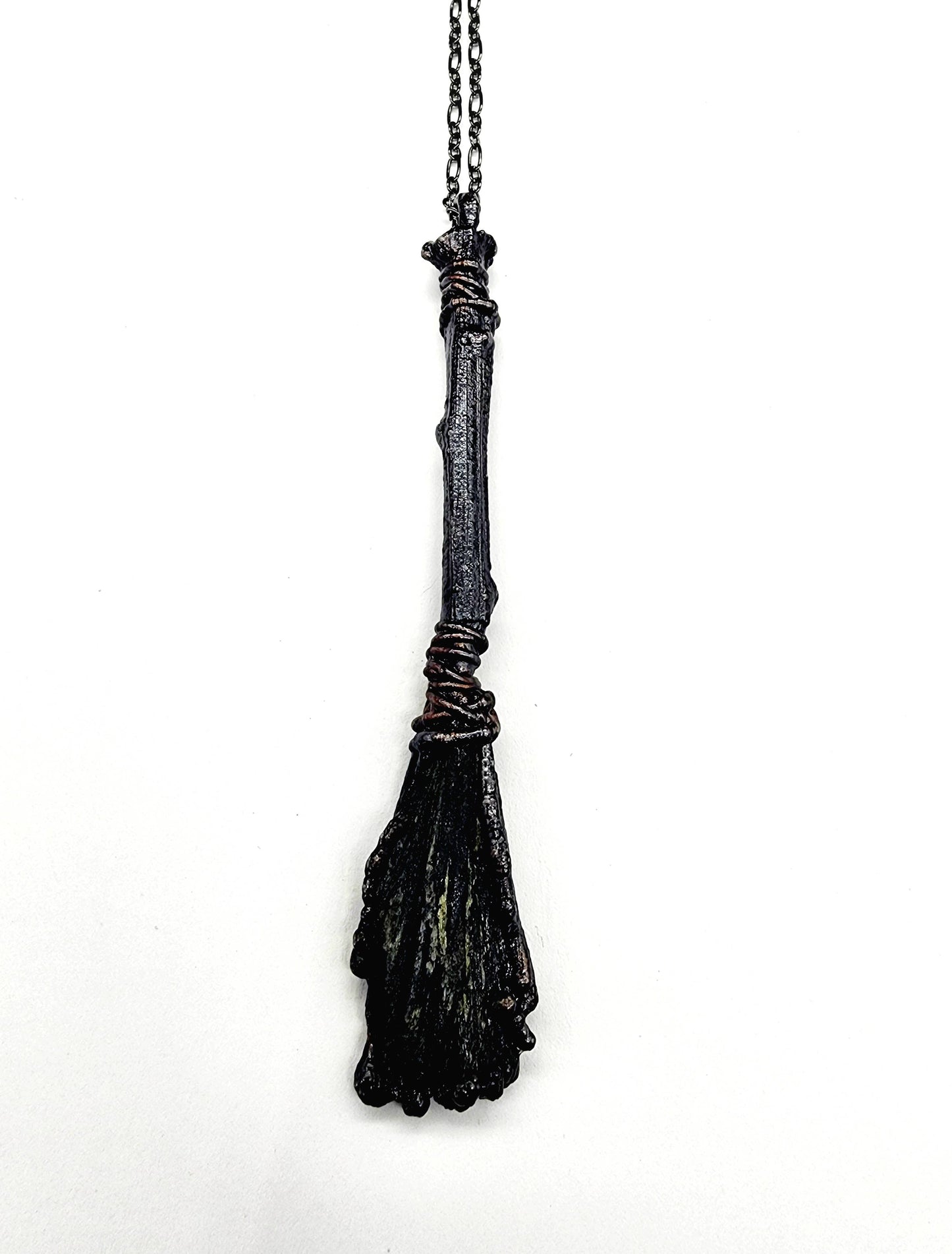Black Kyanite Broomstick Necklace