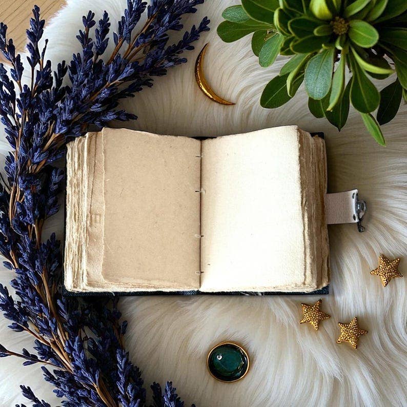 Leather Journal with Mushroom Print
