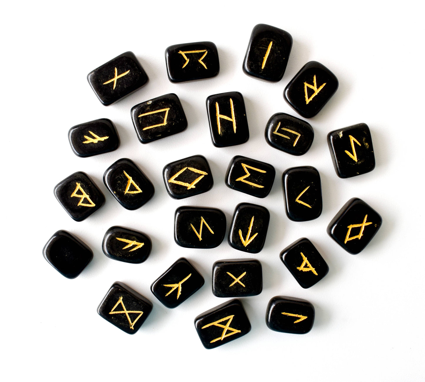 Crystal Rune Set | Black Jasper | Calm, Grounding, Focus