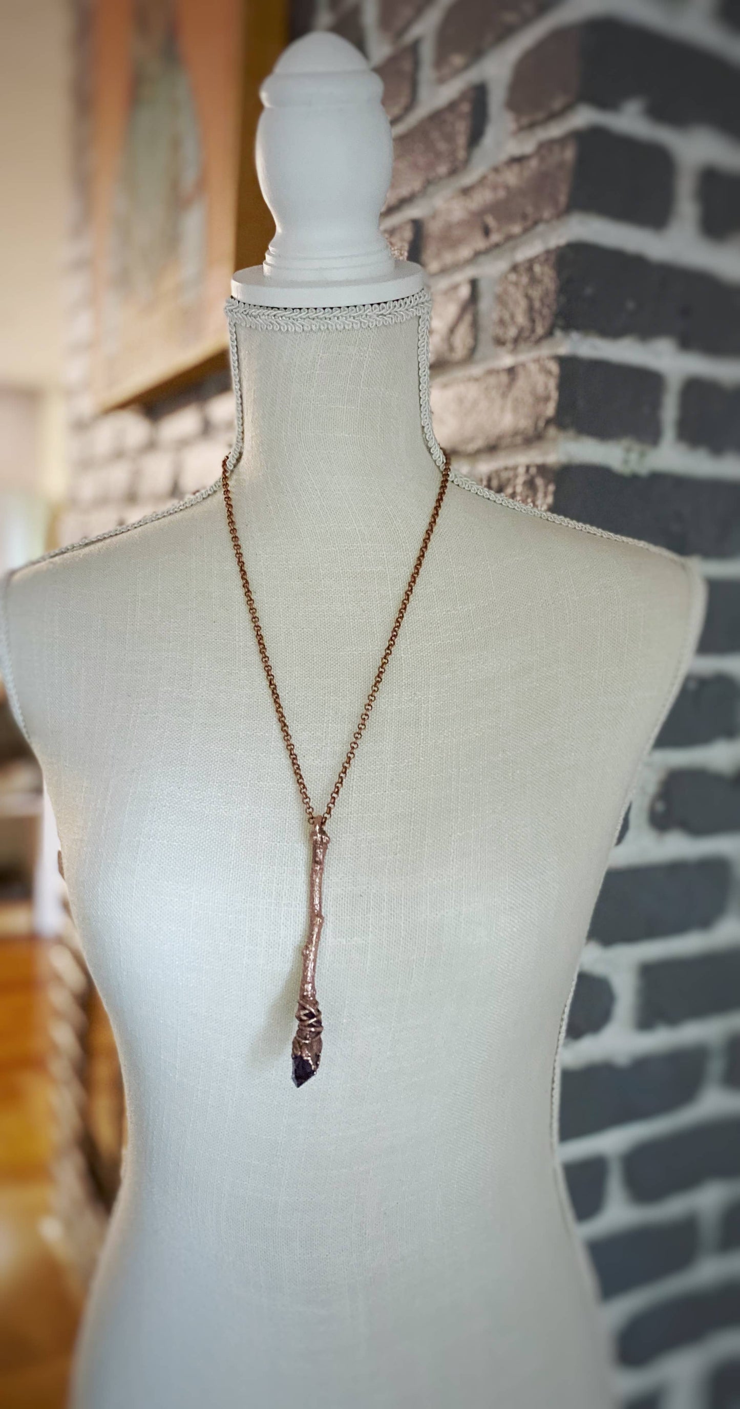 Sticks & Stones - Citrine Wand Necklace