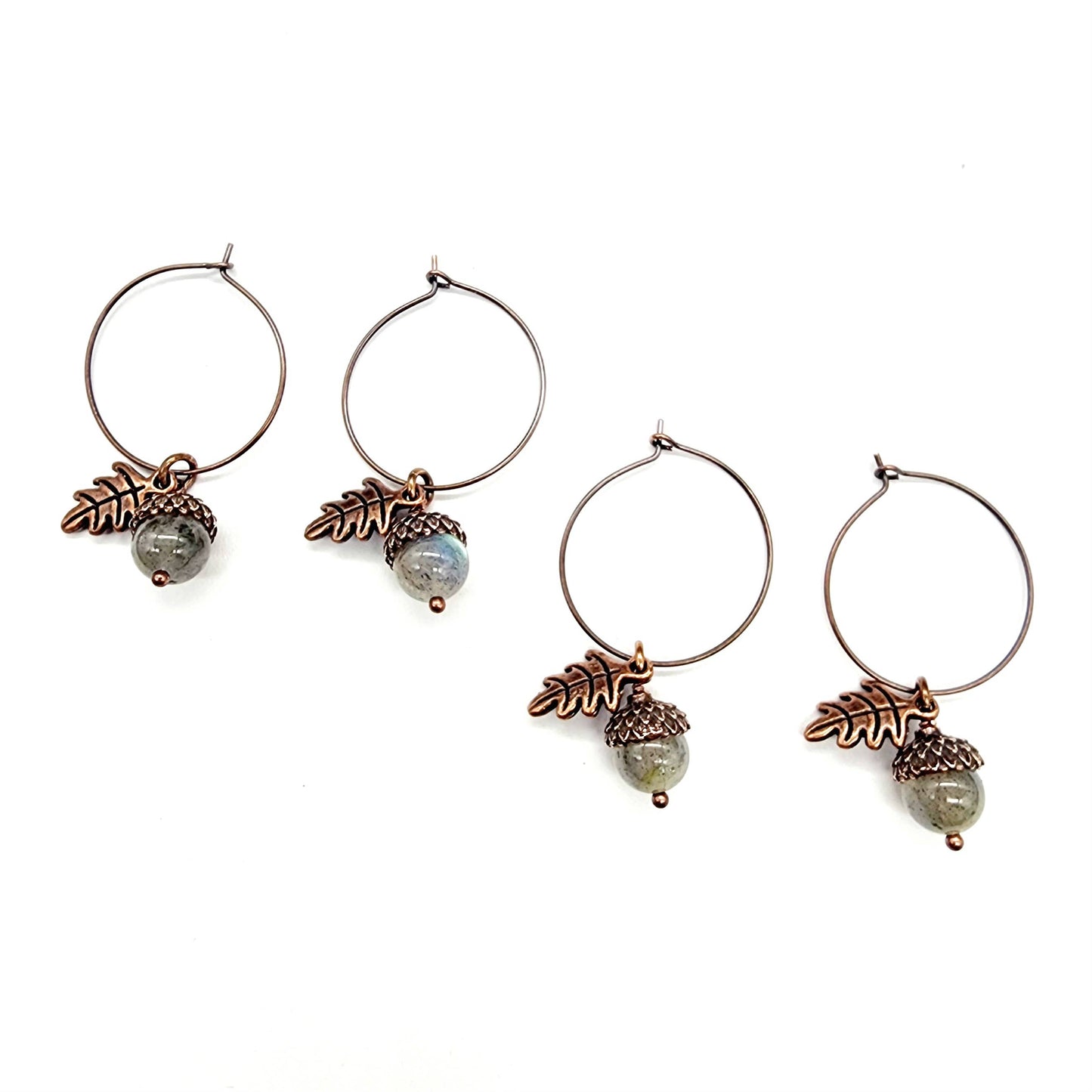 Acorn Earrings-Labradorite
