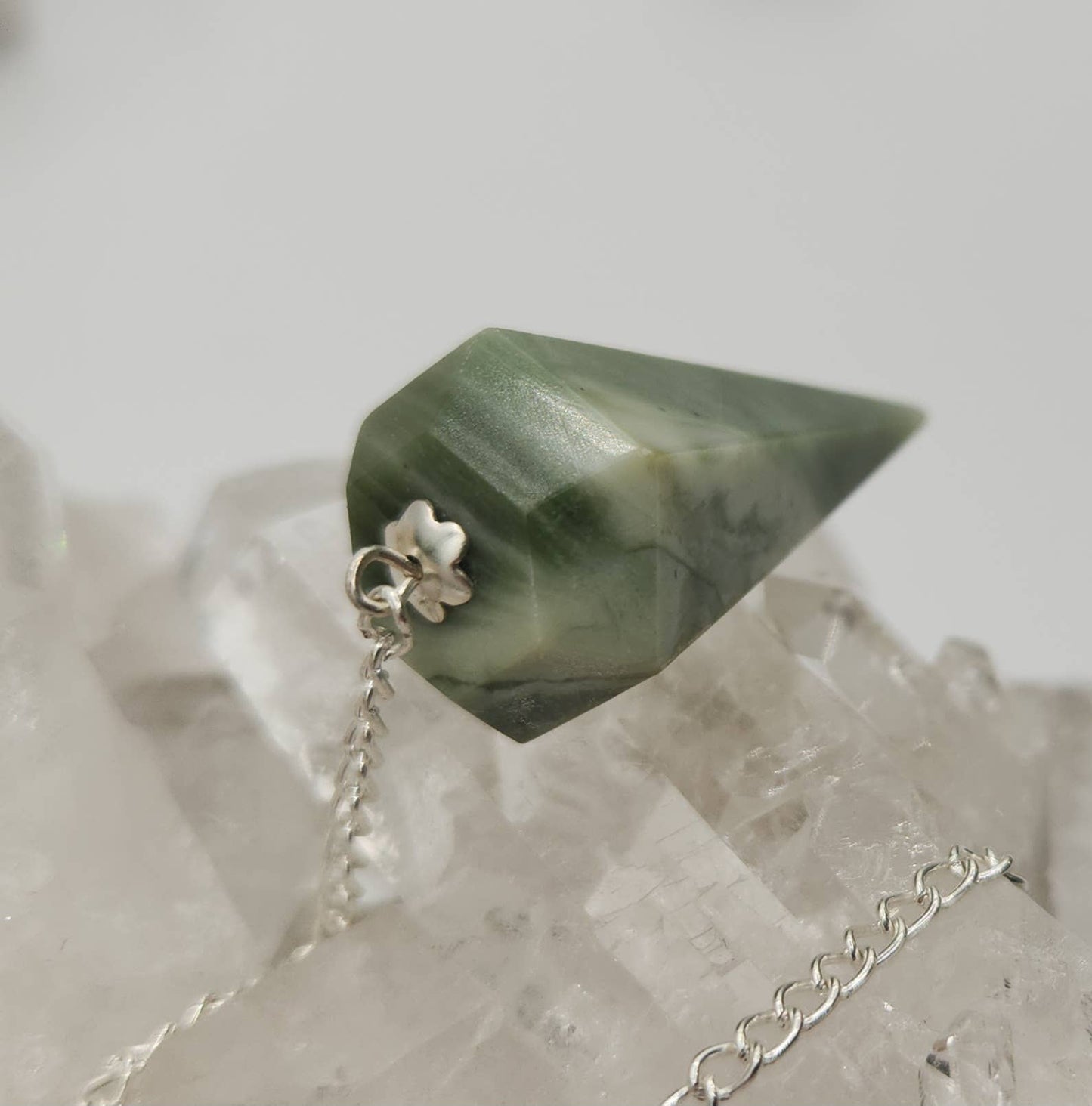 Serpentine Pendulum with Silver Plated Chain