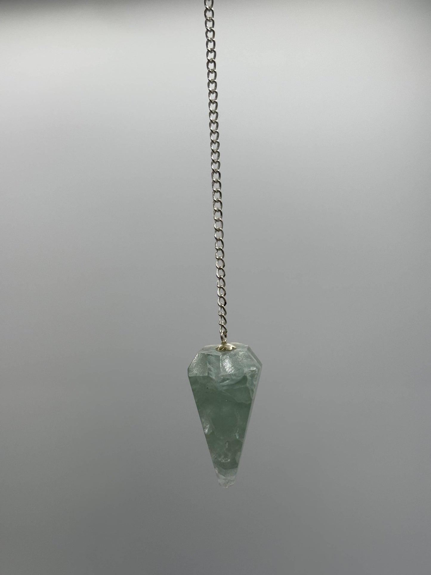 Fluorite Pendulum with Silver Plated Chain
