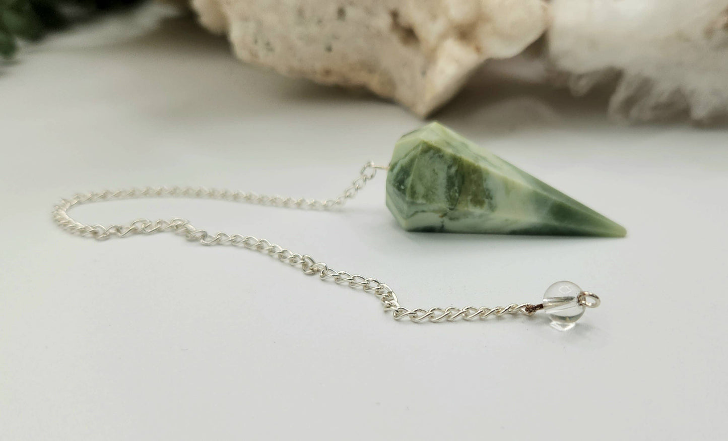 Serpentine Pendulum with Silver Plated Chain