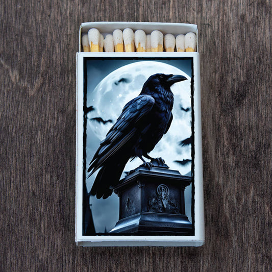 Raven and Moon Matchbox and Matches
