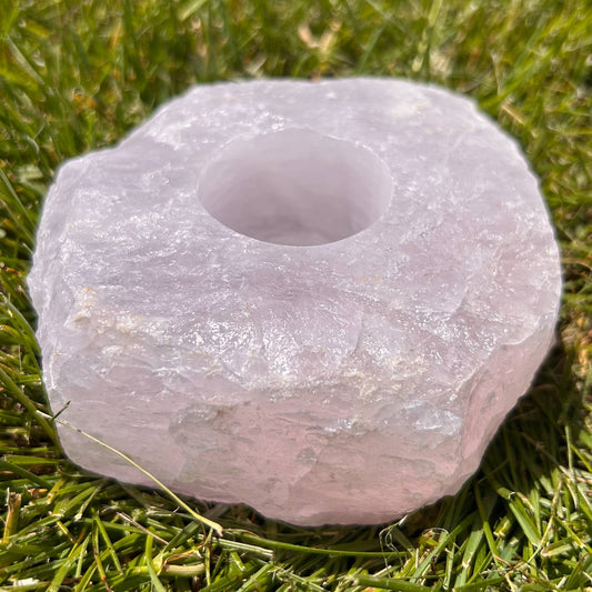 Rose Quartz Candle Holder
