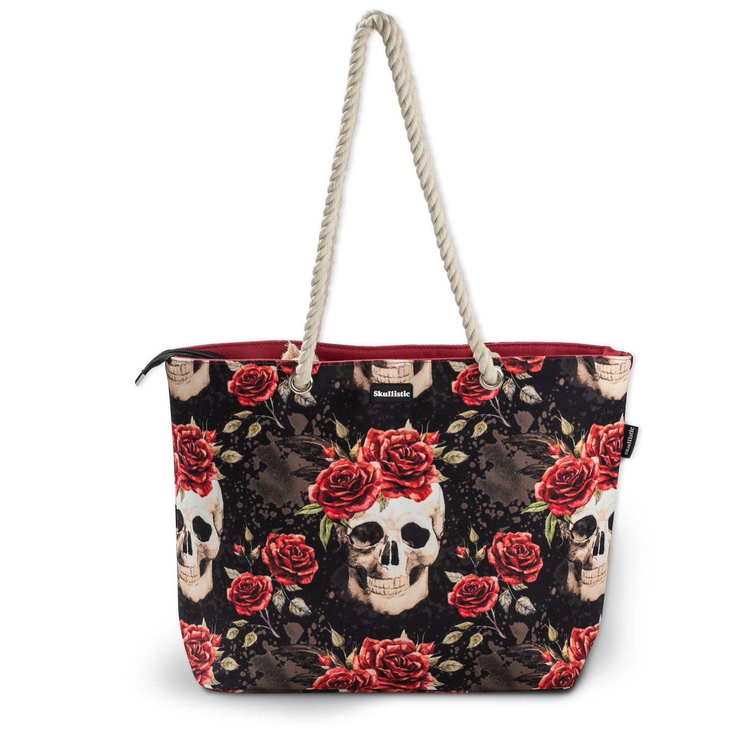 Skullistic Vintage Flower Skull Shoulder Bag