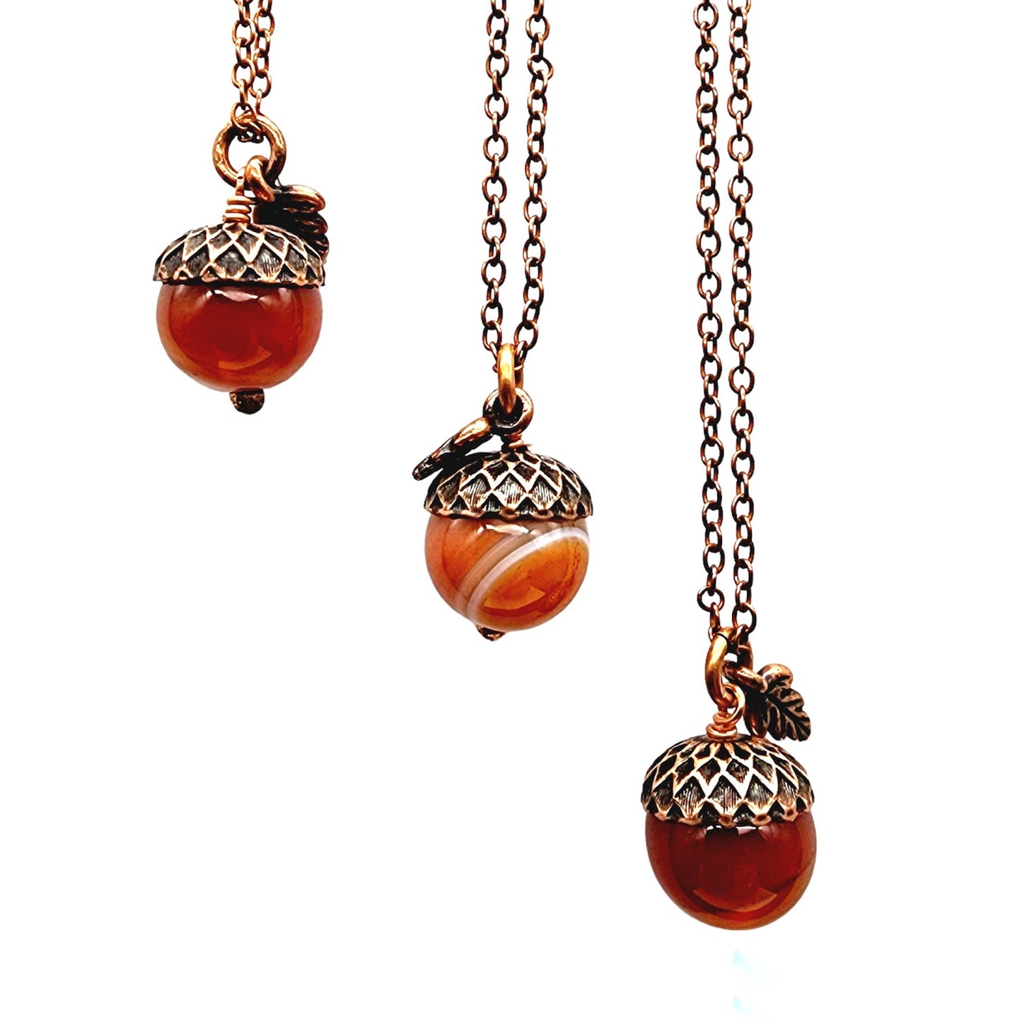 Acorn Necklace-Carnelian