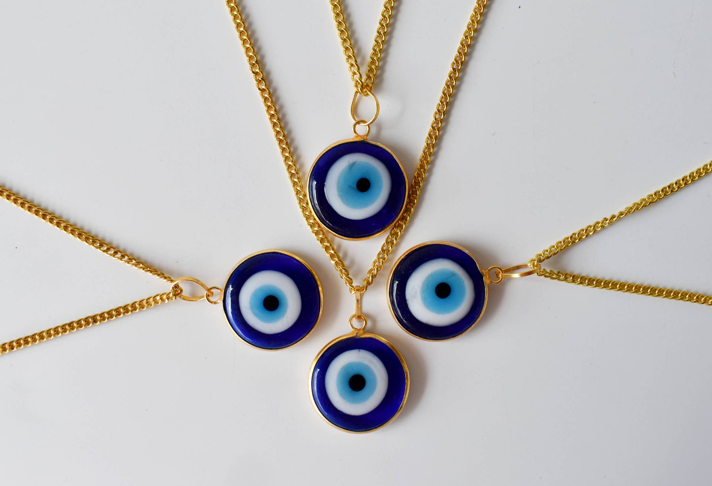 Evil Eye Pendant Necklace Charm | Electroplated Gold Charm