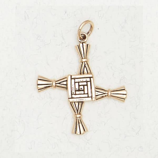 Celtic Bronze Pendant Necklace - Brigid’s Cross