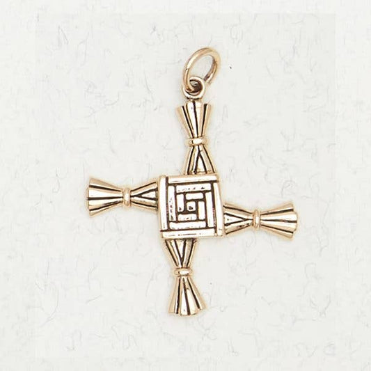 Celtic Bronze Pendant Necklace - Brigid’s Cross