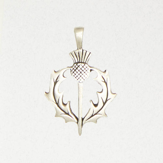 Celtic Pewter Pendant Necklace - Scottish Thistle