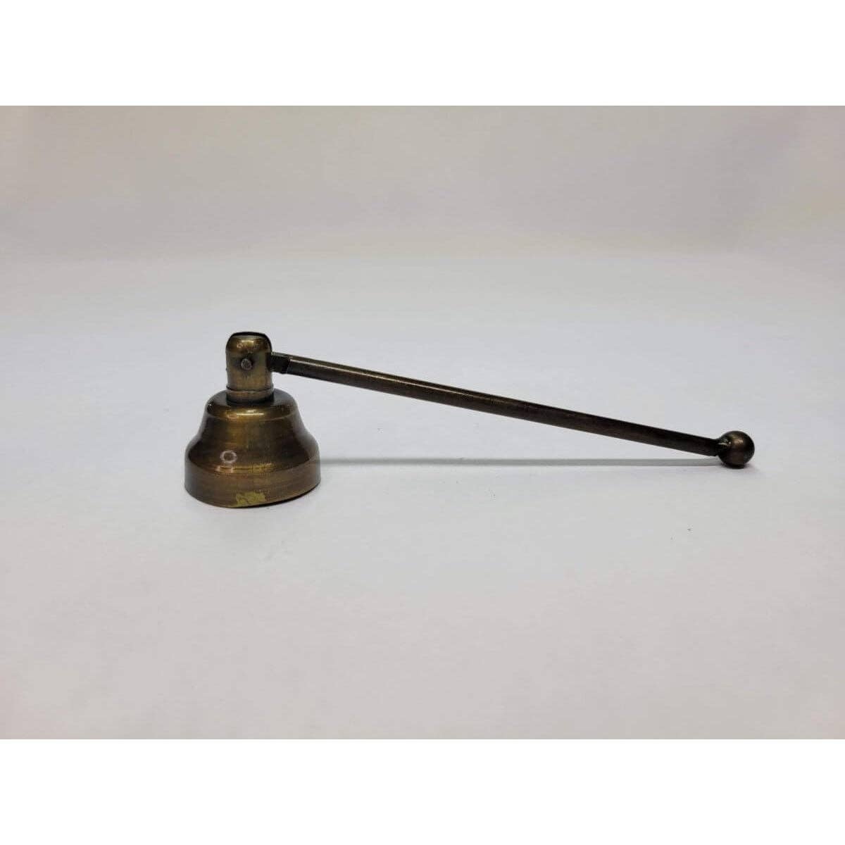 Antique honey gold finish metal candle snuffer