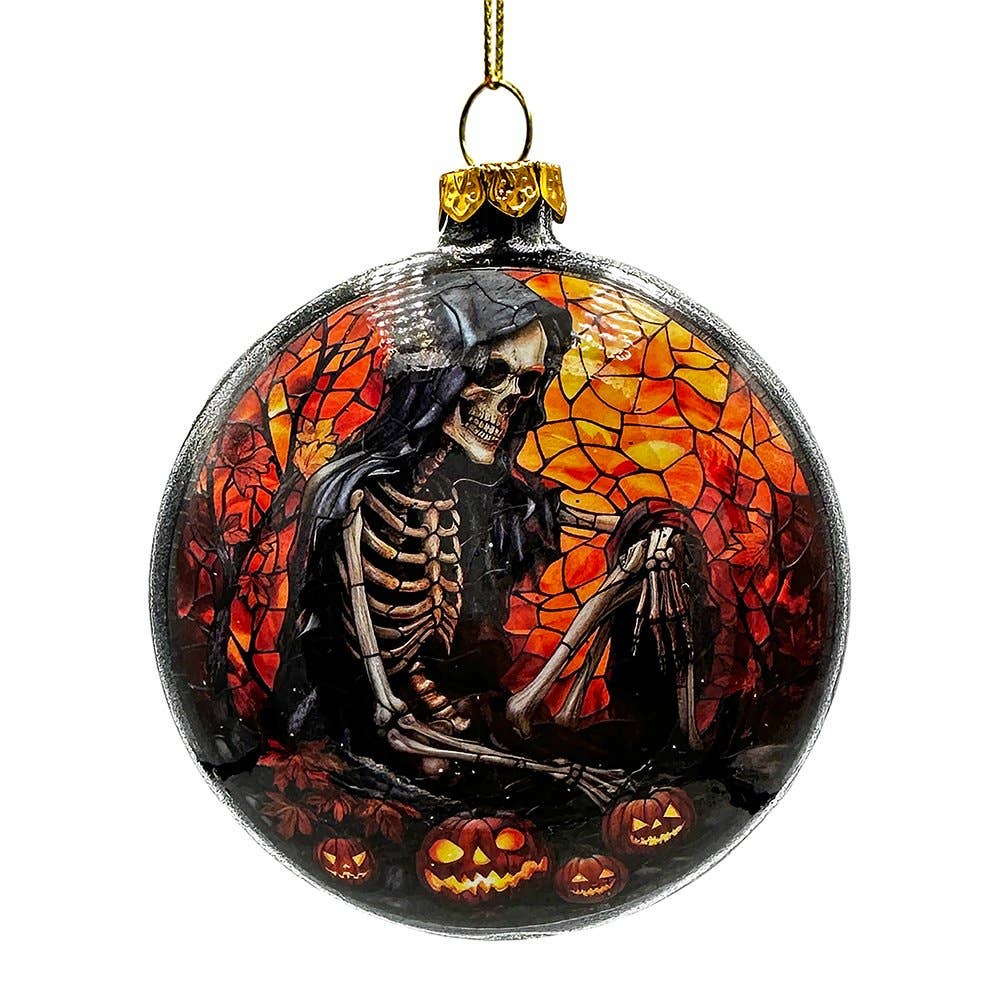 Skeleton and Raven Ornament