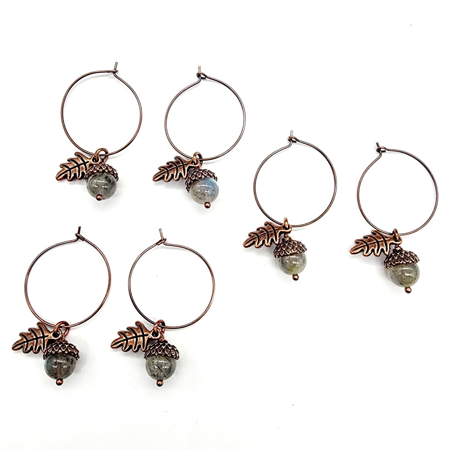 Acorn Earrings - Assorted Gemstones