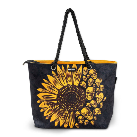 Skullistic Sunflower Shoulder Beach Bag