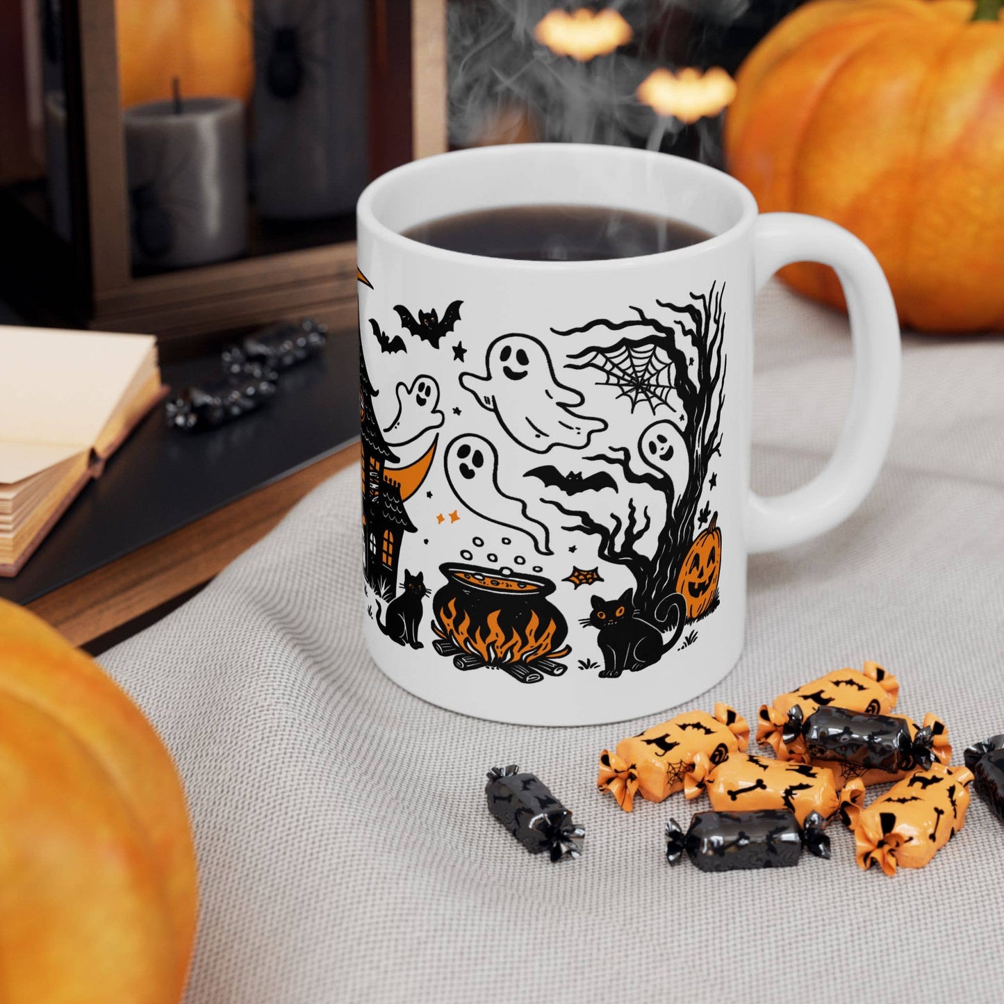 Ghostly Manor Halloween Mug