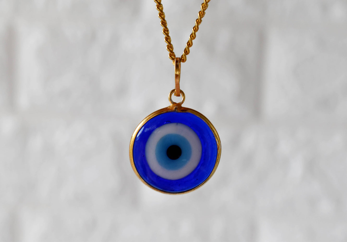 Evil Eye Pendant Necklace Charm | Electroplated Gold Charm