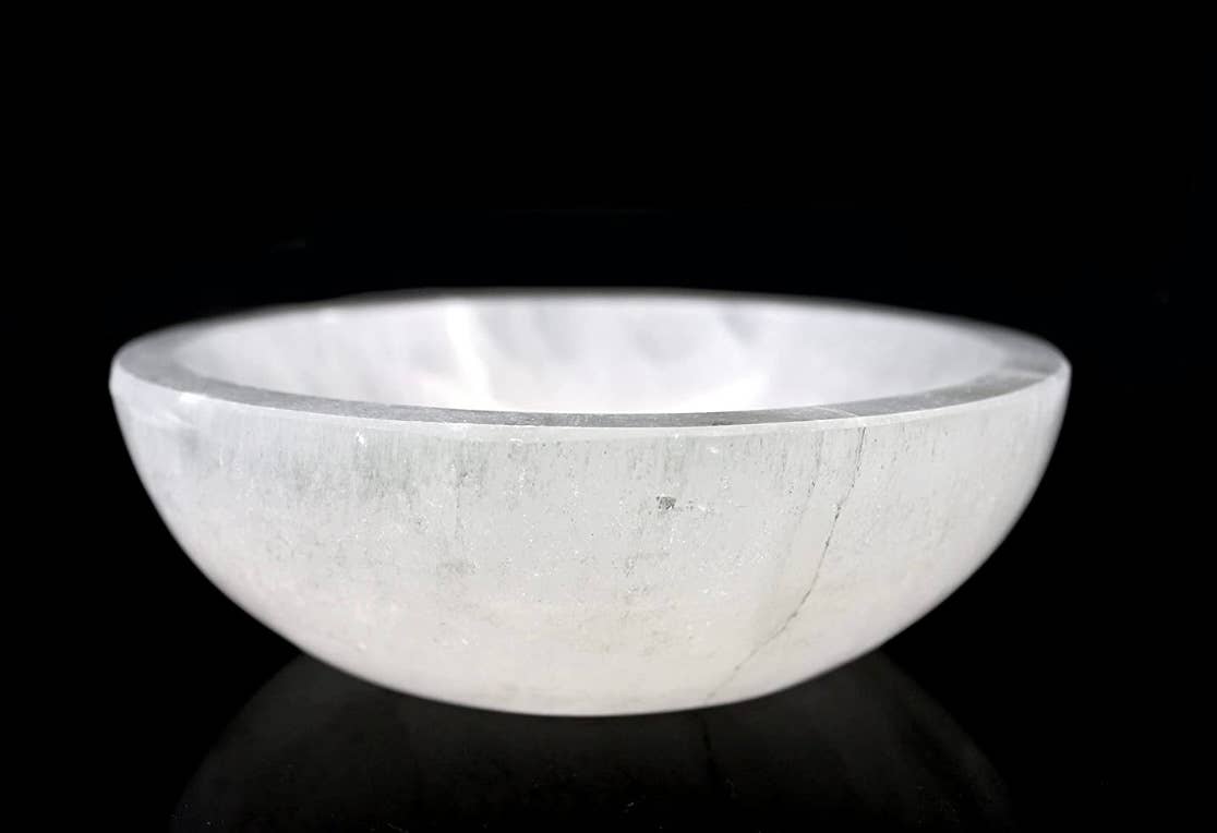Selenite Bowl Round 6cm